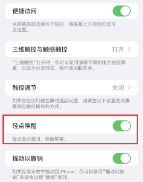 苍溪苹果授权维修站分享iPhone轻点无法唤醒怎么办