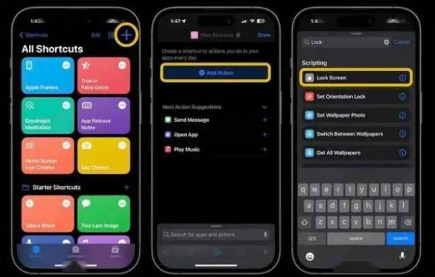 苍溪苹果14锁屏维修店分享iPhone14升级iOS16.4后如何创建锁屏快捷方式 